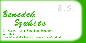 benedek szukits business card